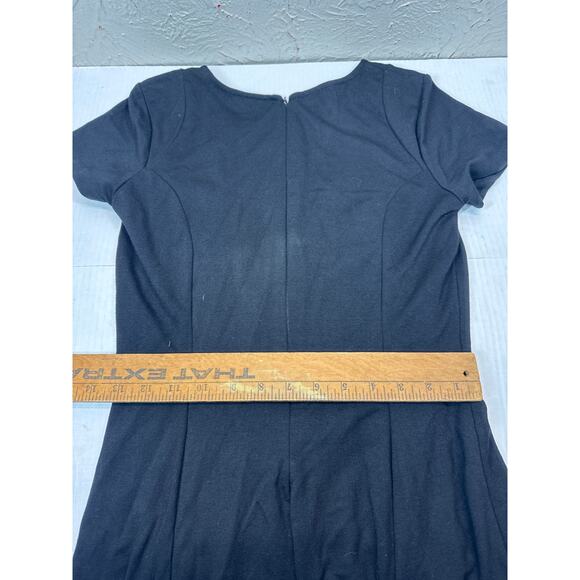 Ruby Ribbon Fit N Flare Skater Dress Black Built in Shapewear Size Small - Picture 6 of 6